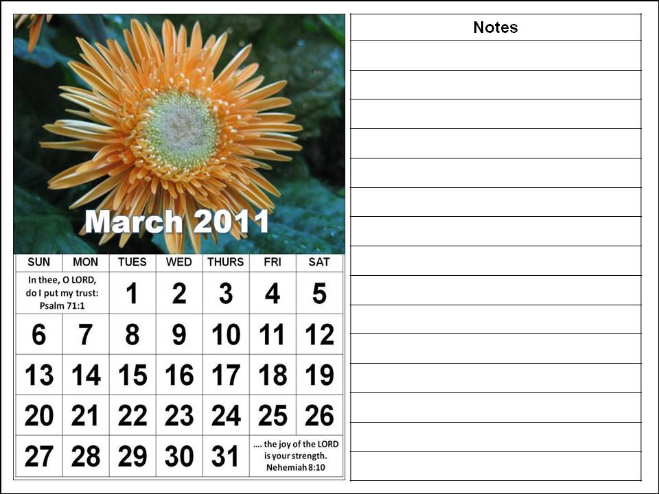 march calendar 2011 images. Christian March 2011 Calendar