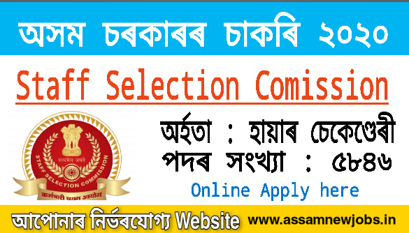 SSC recruitment 2020 : Apply for Online 5846 Constable Vacancy