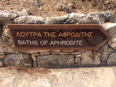 Baths of Aphrodite signpost