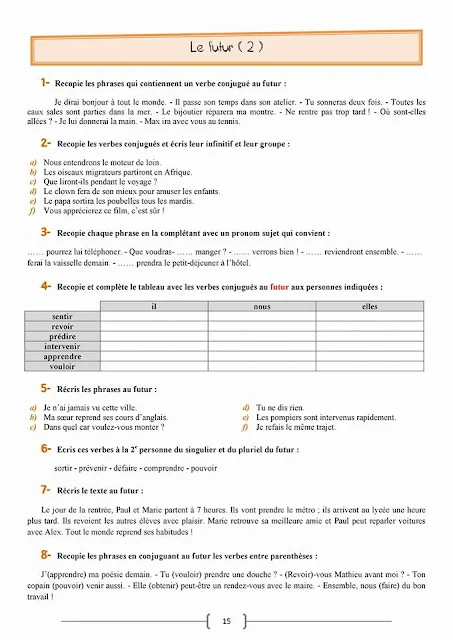 leçons de grammaire 6 aep