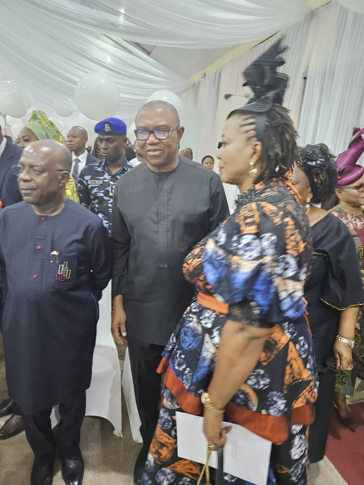 Peter Obi joins family, friends and other mourners to pay last respect to Late Iconic song star, Onyeka Onwenu, who was laid to rest in Lagos on Friday 30 August, 2024
