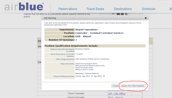 Air blue Jobs 2021