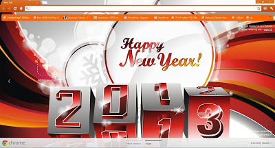 New Year 2013 Google Chrome Theme