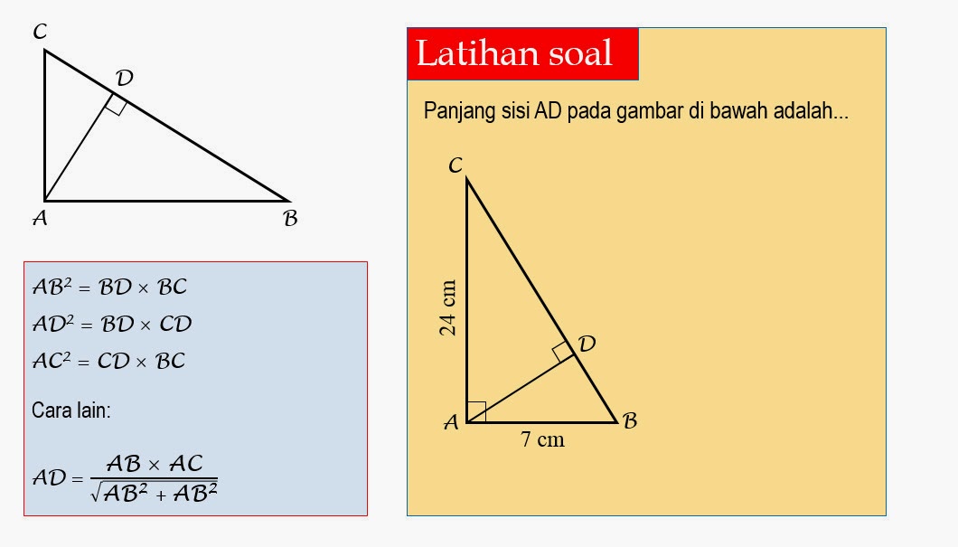 Rumus Kesebangunan Pada Segitiga  SMP NEGERI 1 SITUBONDO