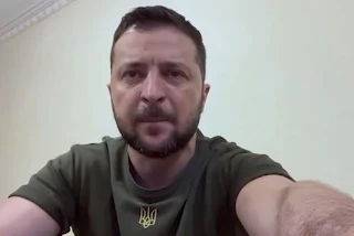 O presidente ucraniano, Volodymyr Zelensky, criticou a organização de direitos humanos Anistia Internacional no sábado, quando os combates aumentaram em torno da Usina de Zaporizhzhia. Foto cedida por Volodymyr Zelensky/Facebook