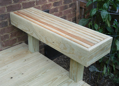wood deck bench plans
