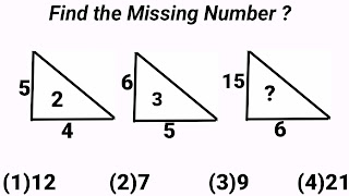 Missing number in trianglr Reasoning problem,