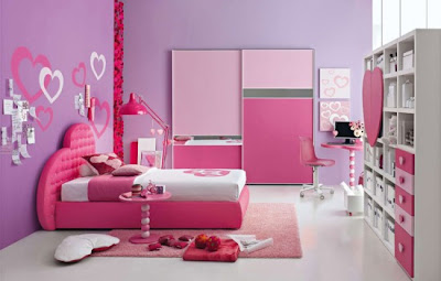 Desain Kamar tidur anak perempuan remaja pink