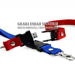 souvenir usb flashdisk tali lanyard promosi murah