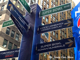 A Walk Down Super Bowl Boulevard in New York City ---by Ms. Toody Goo Shoes