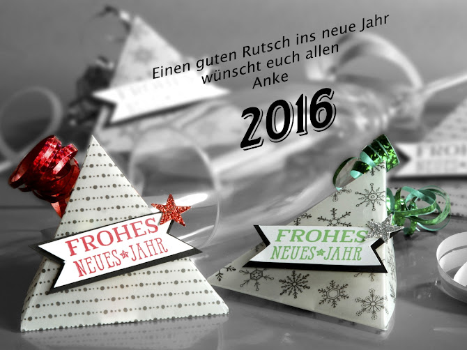 Silvester, Verpackung, Dreieckschachtel, Designerpergament, Stampin up