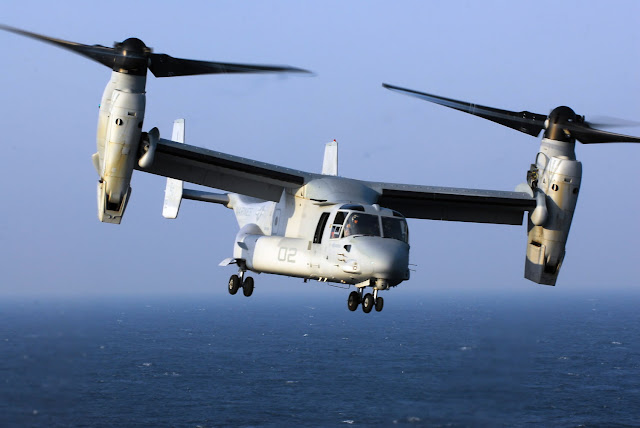 V-22 Osprey on Vertical Takeoff/Landing Attempt