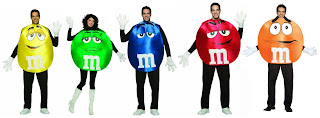 M&M Candy Poncho Group Costume Adult Standard Set of 5