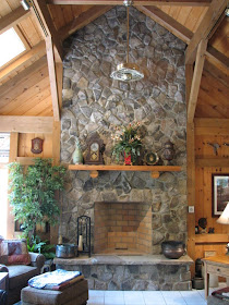 home and garden: Stone Fireplace Designs and Decorating Ideas