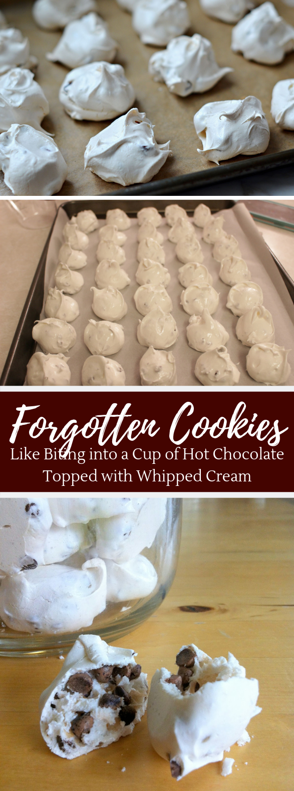 Forgotten Cookies: Like Biting into a Cup of Hot Chocolate Topped with Whipped Cream #desserts #christmas