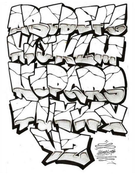 Graffiti Alphabet Letters A Z