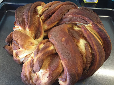 Chocolate Brioche Twist baked