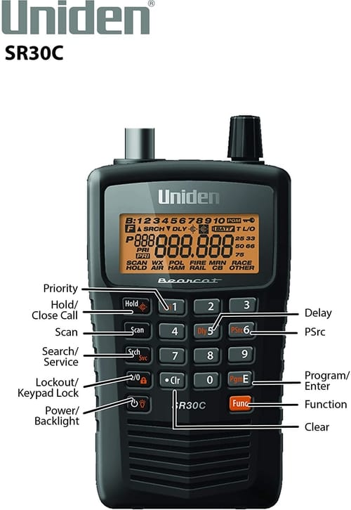 Uniden SR30C Bearcat Compact Handheld Scanner