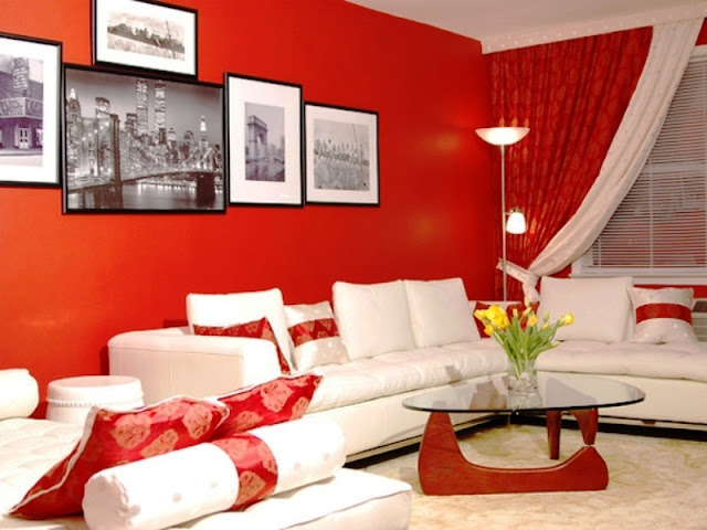 red trend adorable living room