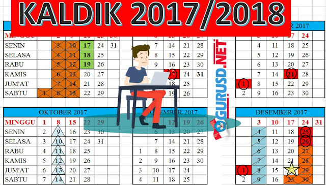 Inilah Kalender Pendidikan 2017/2018 Lengkap Dengan Rincian Hari Efektif