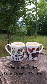 China Woodland mugs by Alice Draws The Line