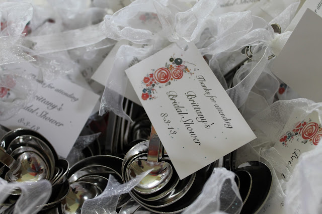 bridal shower favors, measuring spoon bridal shower favors