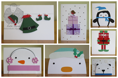 Katie Sarah Handcrafted Papercraft Christmas Greetings Cards