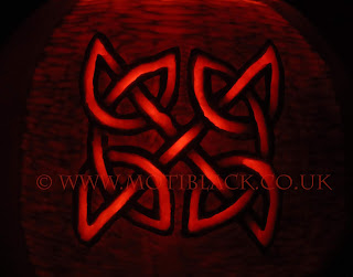 Celtic knot Carved on a Pumpkin