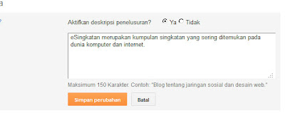 Cara Menambahkan Meta Deskripsi pada Blogger Versi Terbaru