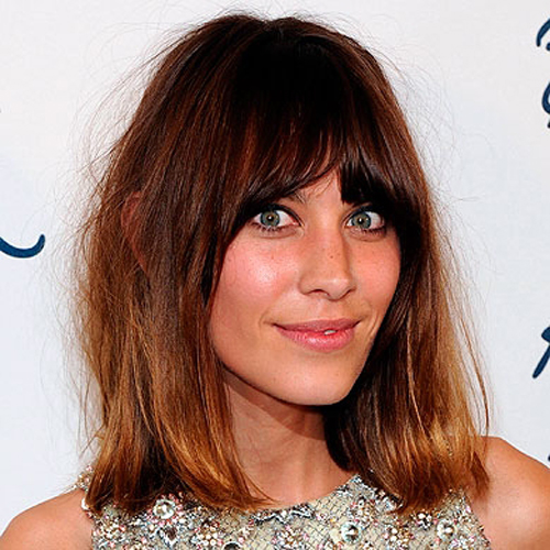 Alexa Chung fringe hairstyle - Dipped Frinfe