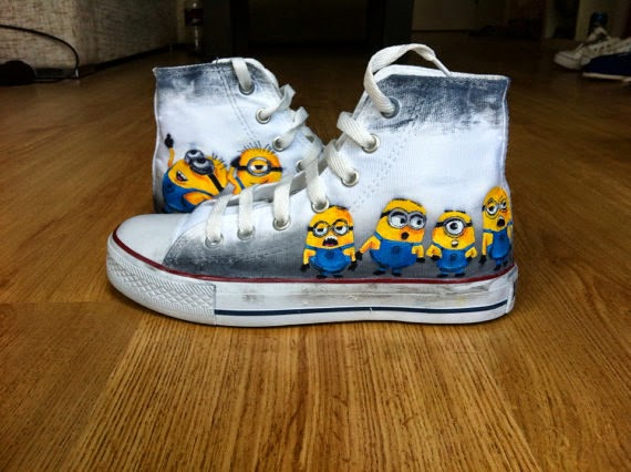 MINION SHOE BOTH SIDE PAINTED WITH MINIONS CONVERSE BY DENIMTREND