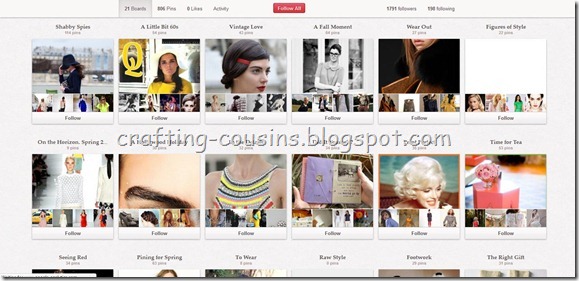 Pinterest follow board