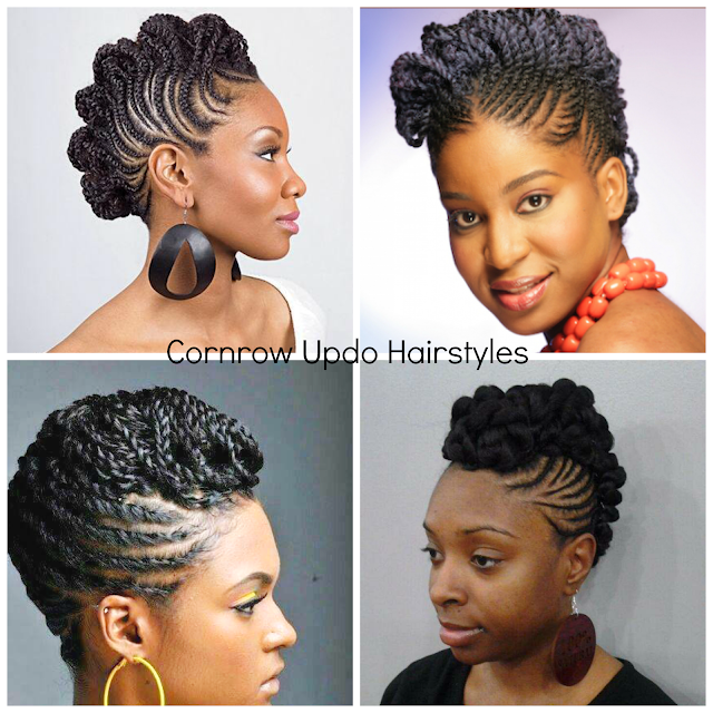 Cornrow+Updos+for+Natural+Hair,+Updo+styles,+natural+hair,+bridal ...