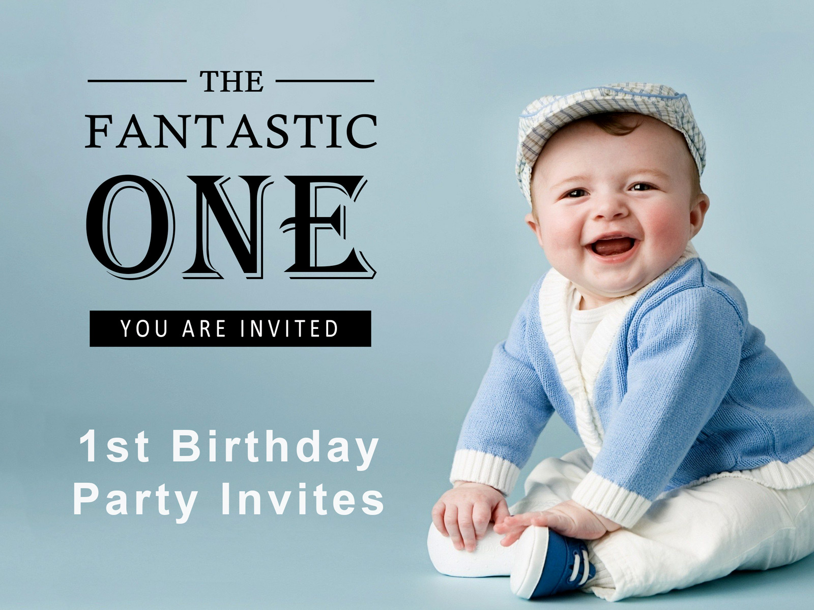 1st Birthday Party Invitations for New Baby