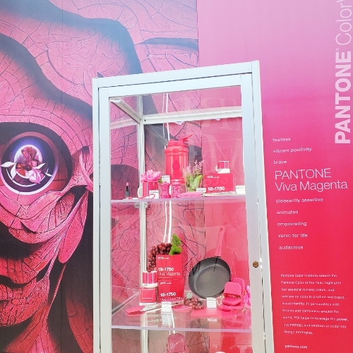Viva Magenta Pantone display at 2023 Inspired Home Show
