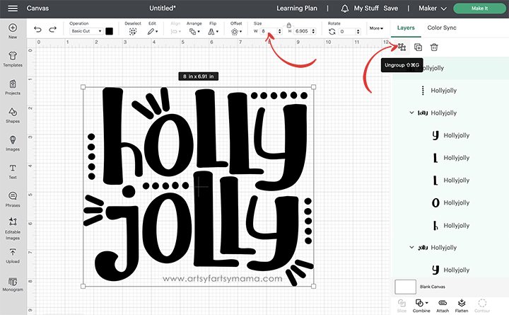 Free "Holly Jolly" SVG Cut File