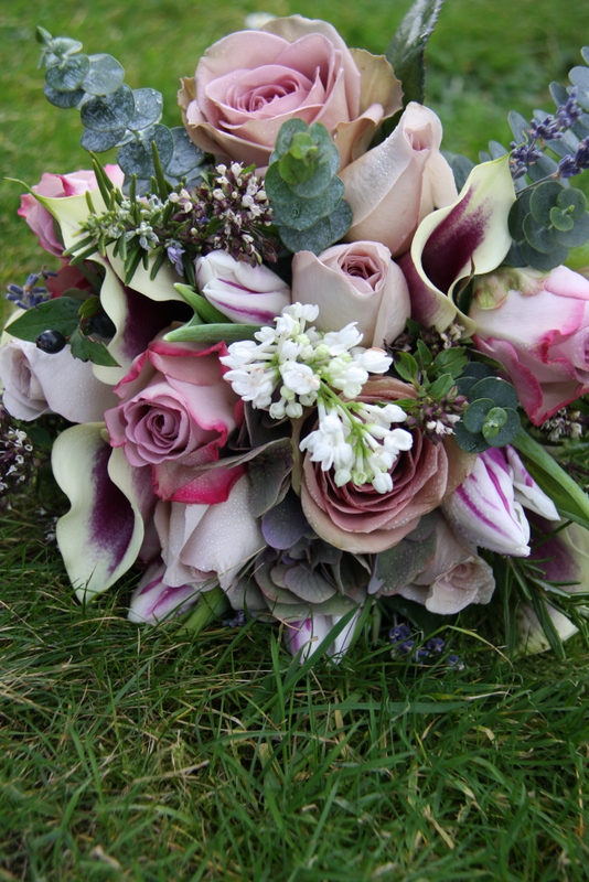 Vintage Purple Pink Shaded Spring Wedding Bouquet