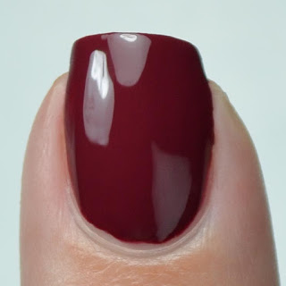 bordeaux red creme nail polish