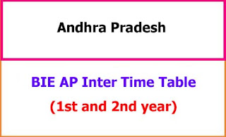 AP Inter Time Table 2024