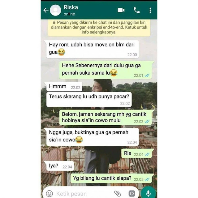 Wah ternyata kepedean banget nih mantannya, tapi ternyata cowoknya nggak secinta itu