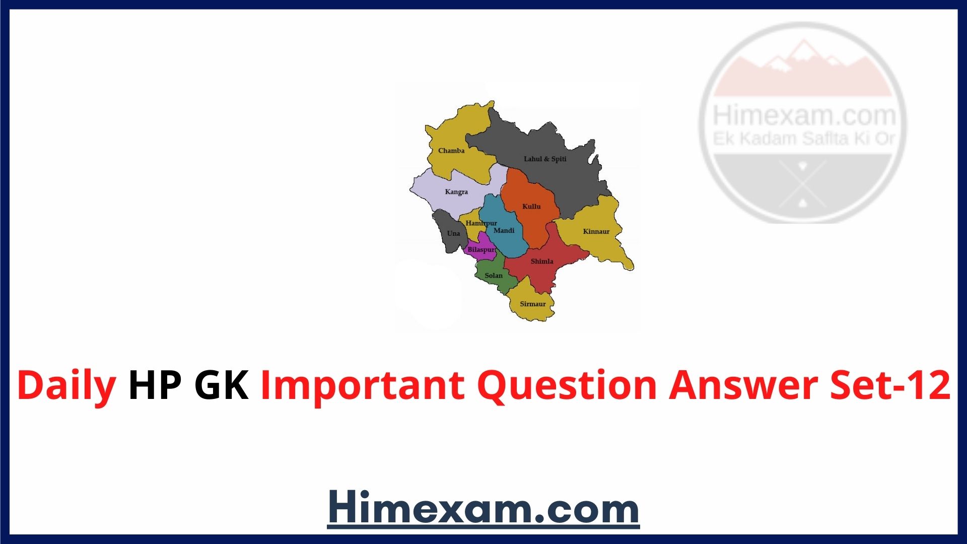 Daily HP GK Important Question Answer Set-12