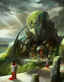 03-Sleeping-Giant-Julie-Dillon-Fantasy-Worlds-Explored-with-Digital-Art-Drawings-www-designstack-co