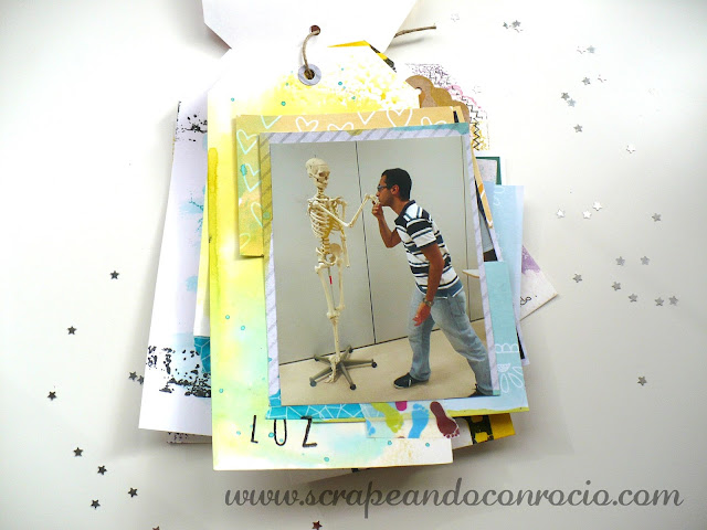 Album de tags scrapbooking mixed media