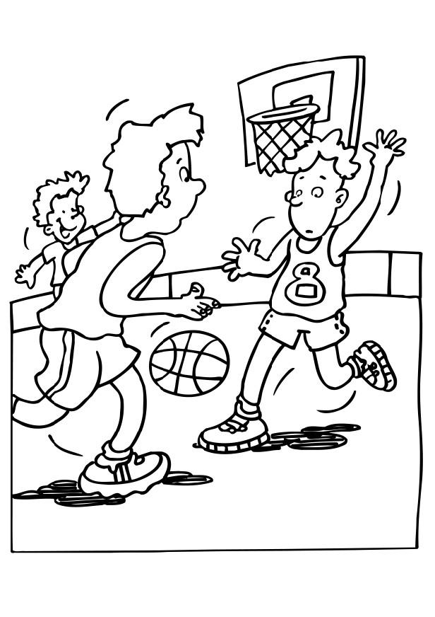 desenhos amigos jogando basquete