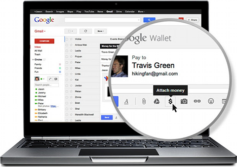 Envoi d'argent dans GMail