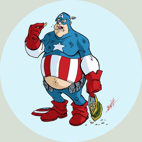 Captain America gordo