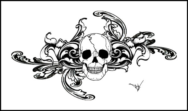 sugar skull tattoo sketches