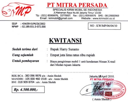 Contoh Kwitansi Pembayaran dan Pembelian Terlengkap 