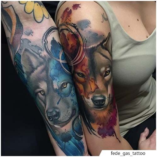 Tatuajes de lobos que son tendencia