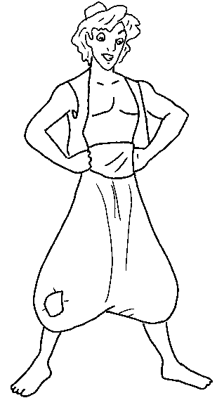 Aladdin Disney Coloring Pages Print title=